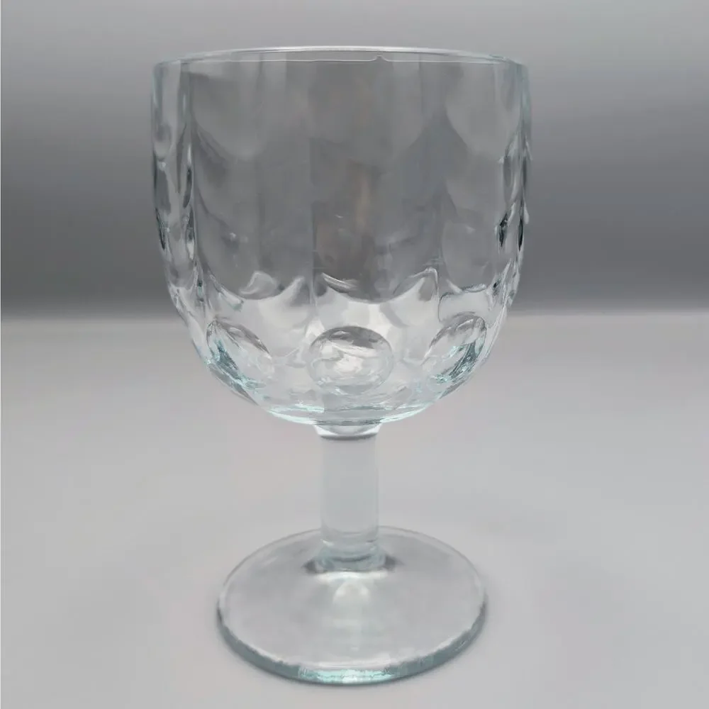 Vintage Bartlett Collins Btc8 Clear Drape Optic Water Goblet
